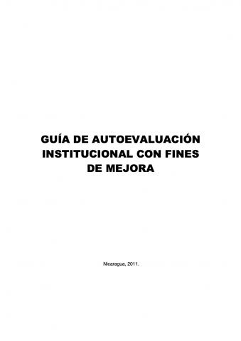 Guía de Autoevaluación Institucional con fines de mejora